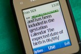 Registering a cow via text message